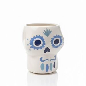 Blue and White Skull Mug